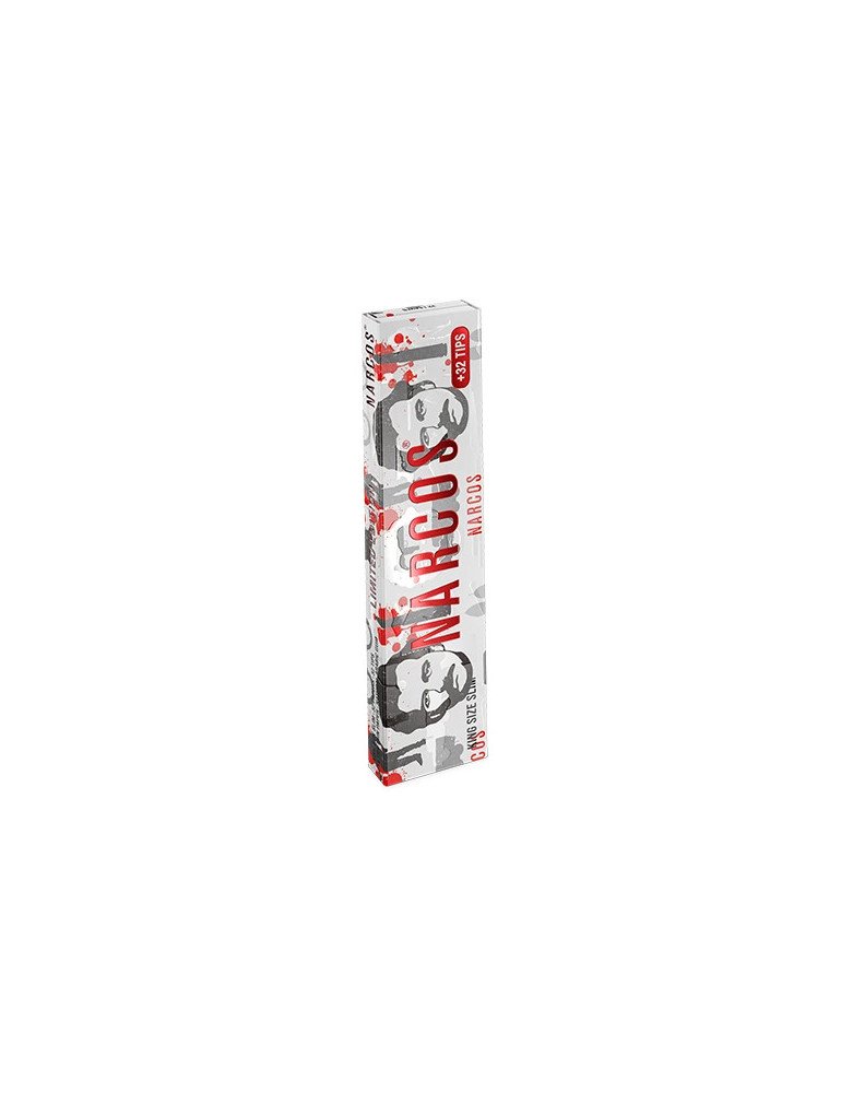 Narcos White Red King Size Slim + Tips ( Limited Edition )