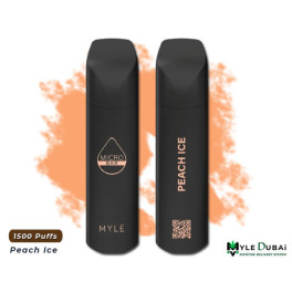 MYLE MICROBAR PEACH ICE 1500 PUFFS 5%