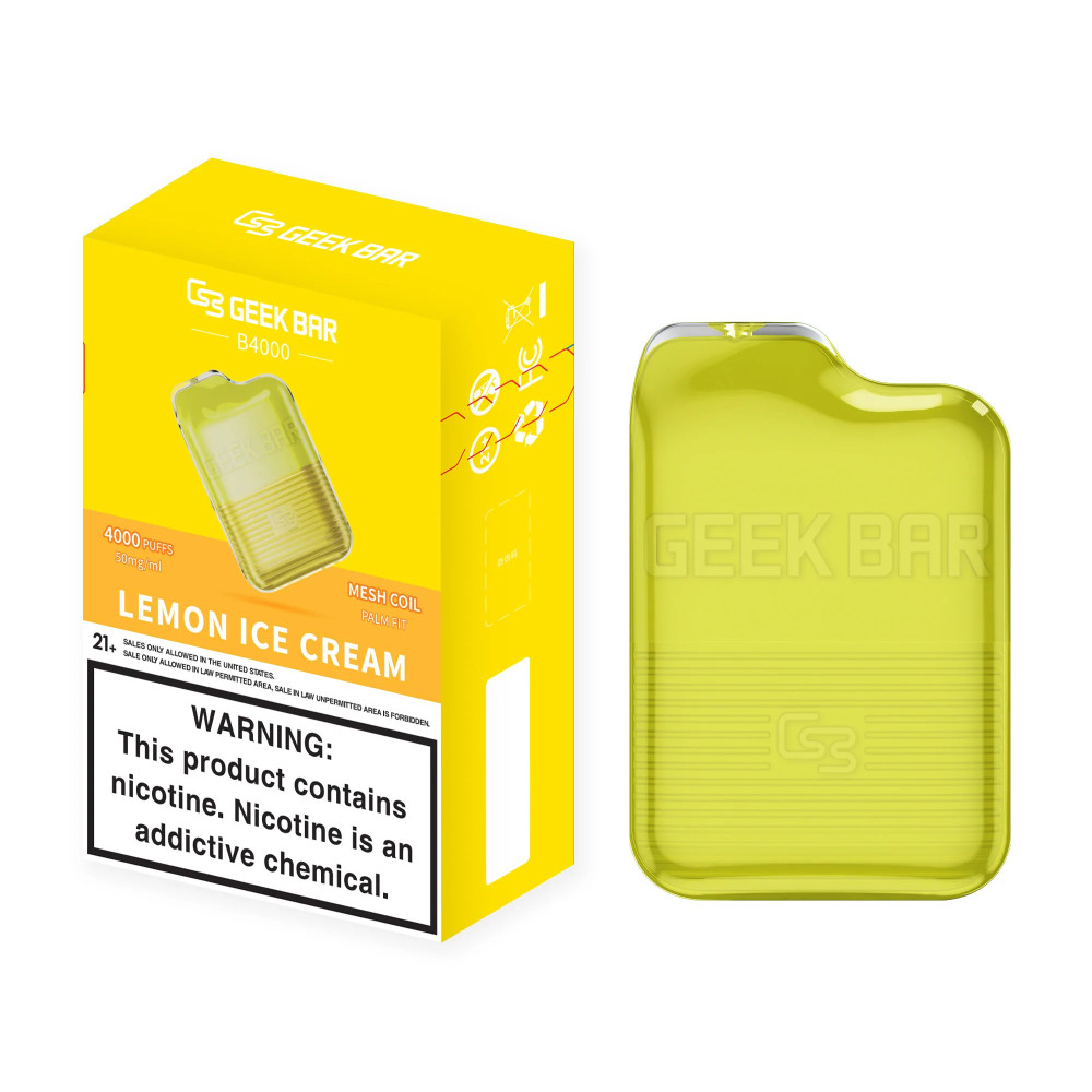 GEEK BAR LEMON ICE CREAM 4000 PUFFS 5%