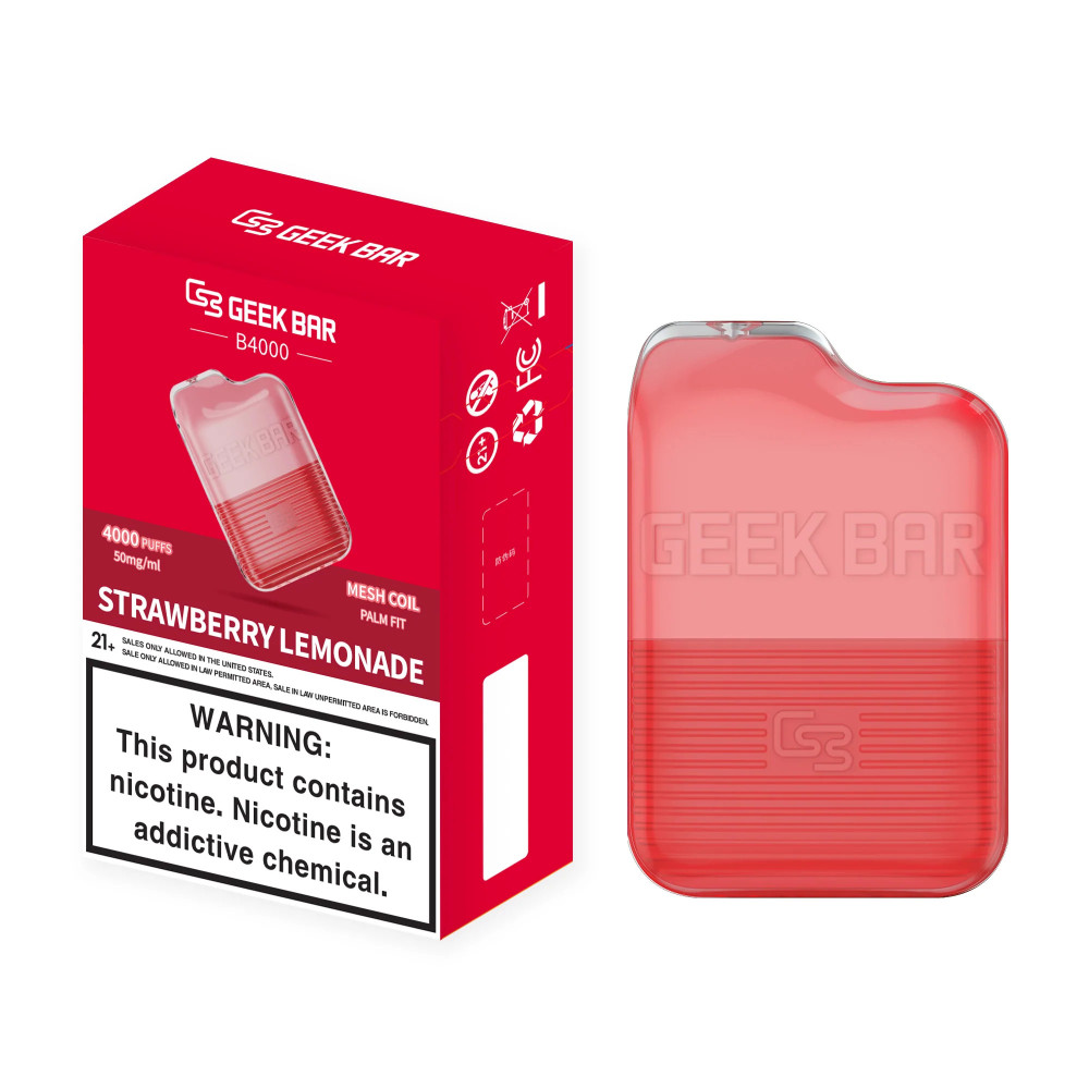 GEEK BAR STRAWBERRY LEMONADE 4000 PUFFS 5%