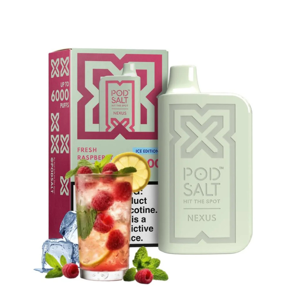POD SALT FRESH RASPBERRY MOJITO 6000 PUFFS